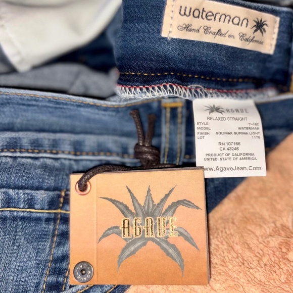 Agave Denim Men's Jeans Distressed Made in USA - Picture 7 of 7